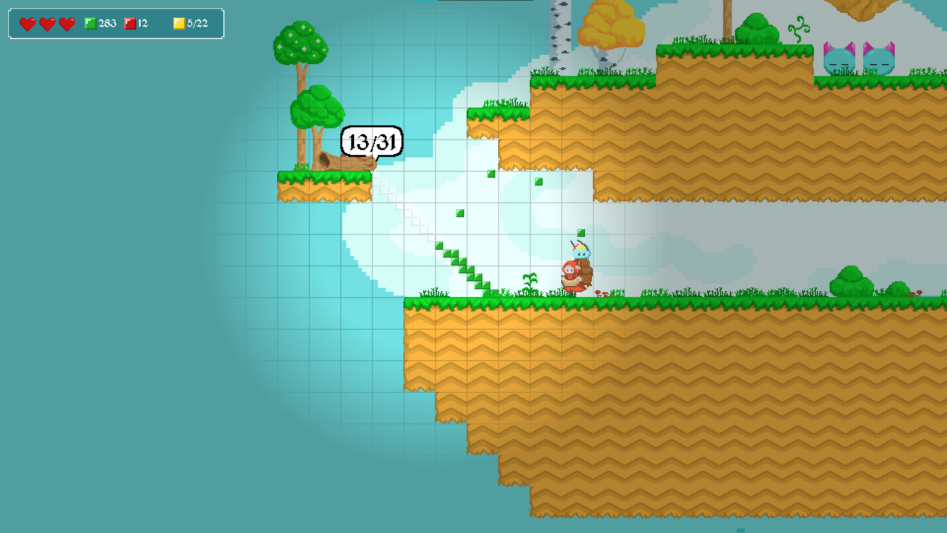 Building stairs to reach a higher platform
