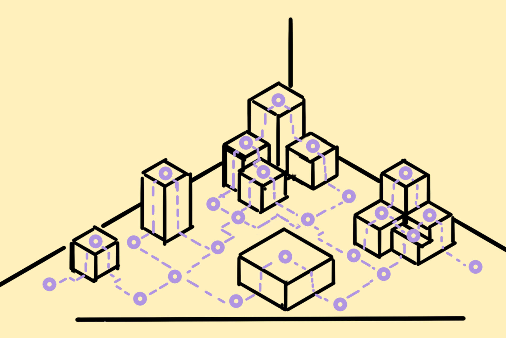 Cube and game path placement concept