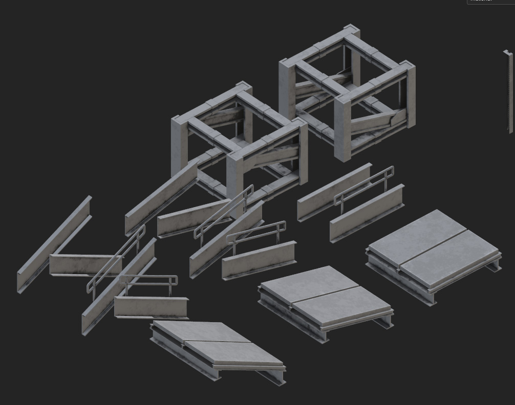 Textured Steel Beams